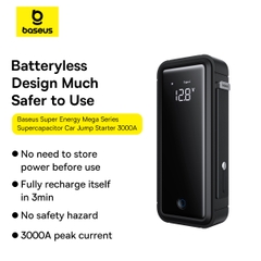 Bộ Kích Bình Dùng Cho Xe Hơi Baseus Super Energy Mega Series Supercapacitor Car Jump Starter 3000A
