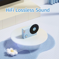 Loa Di Động ROCK Doraemon Vintage Vinyl Record Player Style (Bluetooth v5.3, 6H, 1200mAh, EDR)