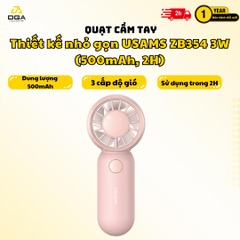 Quạt Mini Cầm Tay USAMS ZB354 3W (500mAh, 3 Speed Settings, 10400RPM, 2H)