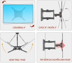 Giá Treo TiVi Góc Xoay Ergotek E85 (32 - 65 inch)