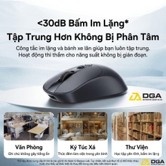 Chuột Không Dây Công Thái Học Baseus Editor EM2 (Bluetooth v5.3 & 2.4G Wireless Dual Mode, 45H, 4000 DPI, 300mAh, <30dB Quiet Clicking, Up to 250Hz Polling Rate)