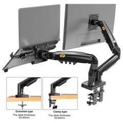 Combo giá đỡ màn hình đôi F160 và giá đỡ Laptop FP2