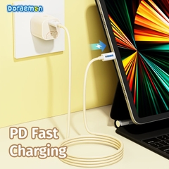 Cáp Sạc Nhanh Cho iPhone 14/15 Series ROCK Doraemon Fast Charging Cable (1M, 100W/6A, Doraemon Authentic Licensed)