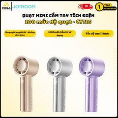 Quạt mini Cầm Tay Joyroom CY716 pin 4000mAh (13,500 RPM HyperDrive™, hơn 6 tiếng sử dụng)
