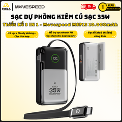Củ Sạc Kiêm Sạc Dự Phòng Movespeed MSP13 35W / MSP14 65W | 10.000/20.000mAh