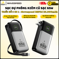 Củ Sạc Kiêm Sạc Dự Phòng Movespeed MSP13 35W / MSP14 65W | 10.000/20.000mAh