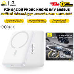 Pin sạc dự phòng Baseus EnerFill FM11 Ultra-Mini Magnetic Power Bank 10000mAh 22.5W (CCC / 3C Certification, Includes Simple Cable Type-C to Type-C 20V/3A 30cm)