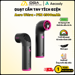 Quạt Cầm Tay AECOOLY Aero Ultra (4500mAh, 15.7H, 7 Speed Settings, LED Digital Display, 19000RPM)