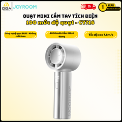 Quạt mini Cầm Tay Joyroom CY716 pin 4000mAh (13,500 RPM HyperDrive™, hơn 6 tiếng sử dụng)