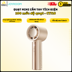 Quạt mini Cầm Tay Joyroom CY716 pin 4000mAh (13,500 RPM HyperDrive™, hơn 6 tiếng sử dụng)