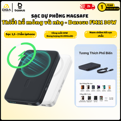Pin Dự Phòng Không Dây Baseus EnerFill FM11 10000mAh 30W (1*Type-C port, NTC Cooling System, 15W Wireless Charging)