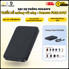 Pin Dự Phòng Không Dây Baseus EnerFill FM11 10000mAh 30W (1*Type-C port, NTC Cooling System, 15W Wireless Charging)