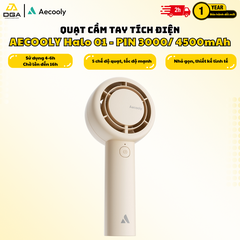 Quạt Cầm Tay AECOOLY Halo 01 (6000rpm, 5 Speed Settings, 16H, 3000mAh, 40 dB Low Noise)