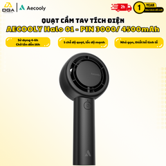 Quạt Cầm Tay AECOOLY Halo 01 (6000rpm, 5 Speed Settings, 16H, 3000mAh, 40 dB Low Noise)