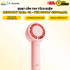 Quạt Cầm Tay AECOOLY Halo 01 (6000rpm, 5 Speed Settings, 16H, 3000mAh, 40 dB Low Noise)