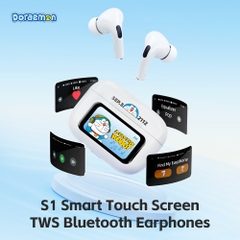 Tai Nghe Bluetooth TWS ROCK Doraemon S1 Smart Touch Screen (Bluetooth v5.4, 16H, LCD Full-Color Touchscreen, 13mm Dynamic Driver, Hi-Fi Audio)