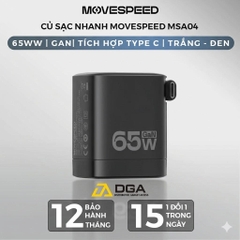 Củ sạc nhanh Movespeed MSA04 65W/35W | Super GaN | Tích hợp Type C
