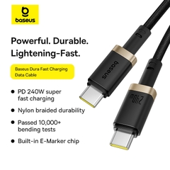 Cáp Sạc Nhanh C to C Baseus Dura Series 240W (48V/5A, 480Mbps)