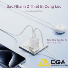 Bộ Sạc Nhanh C+A Kèm Cáp C to C VENTION FEQ 30W (GaN Charger)