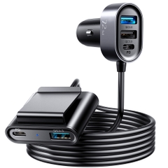 Tẩu sạc nhanh Joyroom CL05 5 cổng sạc 2PD + 3*QC3.0 dây 1.5 mét