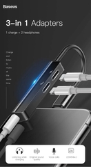 Bộ chuyển cổng Lightning sang Dual Lightning + Audio AUX 3.5mm Baseus L52 cho iPhone/ iPad