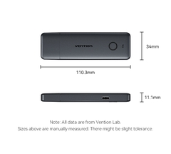 Bộ chuyển đổi Vention Enterprise-Grade Wireless HDMI to HDMI + VGA + 3.5mm TRS + USB-C Transmitter and Receiver Aluminum Alloy Type (ADTH0) - Xám
