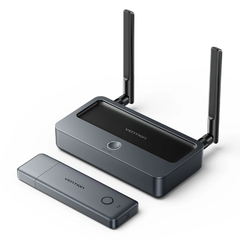 Bộ chuyển đổi Vention Enterprise-Grade Wireless HDMI to HDMI + VGA + 3.5mm TRS + USB-C Transmitter and Receiver Aluminum Alloy Type (ADTH0) - Xám