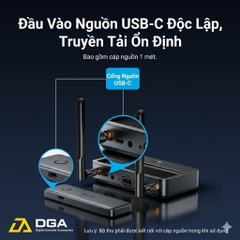 Bộ chuyển đổi Vention Enterprise-Grade Wireless HDMI to HDMI + VGA + 3.5mm TRS + USB-C Transmitter and Receiver Aluminum Alloy Type (ADTH0) - Xám