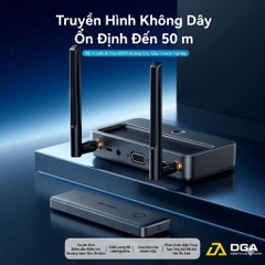 Bộ chuyển đổi Vention Enterprise-Grade Wireless HDMI to HDMI + VGA + 3.5mm TRS + USB-C Transmitter and Receiver Aluminum Alloy Type (ADTH0) - Xám