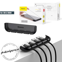 Bộ cố định dây cáp kiêm hỗ trợ dán màn hình Baseus Cable Fixing Magic Tool LV378 cho iPhone X/ XS/ XR/ XS Max