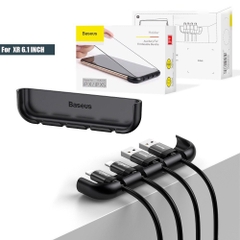 Bộ cố định dây cáp kiêm hỗ trợ dán màn hình Baseus Cable Fixing Magic Tool LV378 cho iPhone X/ XS/ XR/ XS Max
