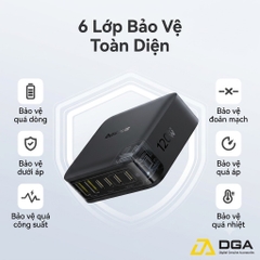 Bộ Sạc Để Bàn Baseus EnerFill FH21 6 cổng 120W Đa Năng, Sạc Nhanh Laptop 1 cổng 65W