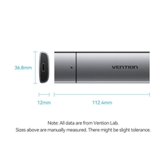 Box Đựng Ổ Cứng Di Động SSD M.2 Vention M.2 NGFF SSD Enclosure KPFH0 (USB 3.1 Gen 2-C)
