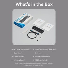 Box Đựng Ổ Cứng Di Động SSD M.2 Vention M.2 NVMe SSD Enclosure KPKH0 (USB 3.1 Gen 2-C, with Heat Sink)