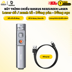 Bút Laser trình chiếu Baseus Orange Dot Wireless Presenter Red Laser Pointer