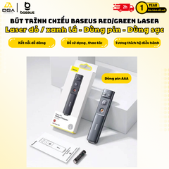 Bút Laser trình chiếu Baseus Orange Dot Wireless Presenter Red Laser Pointer