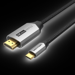 Cáp Chuyển Type-C to HDMI Vention CRBBH 4K@60Hz (Cotton Braided, 2M, HDCP2.2)