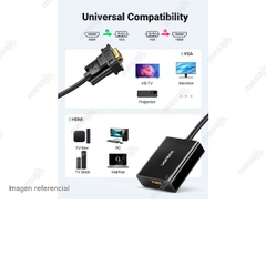 Cáp chuyển đổi VGA sang HDMI+Audio 1080P@60Hz Ugreen 50945 cao cấp