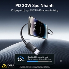 Cáp sạc điện thoại C to IP 30w USAMS model: SJ781 U94 dài 1m
