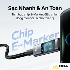 Cáp Sạc Đa Năng USB C 2 Ra 4 Cổng USAMS SJ713 60W Màn Hình LED truyền data