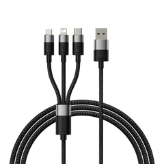 Cáp sạc điện thoại Baseus StarSpeed 1-for-3 USB to M+L+C 3.5A 1.2m