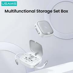 Cáp Sạc Nhanh 60W dây rút USAMS U87 C to C (Kèm hộp đựng đa năng)