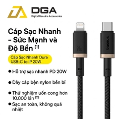 Cáp Sạc Nhanh Baseus Dura Series C to Lightning 20W (480Mbps)