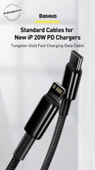 Cáp sạc nhanh C to Lightning 20W Baseus Tungsten Gold Fast Charging Data Cable