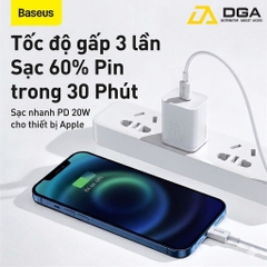 Cáp sạc nhanh iPhone C to Lightning Baseus Superior Series PD 20W truyền dữ liệu 480Mbps