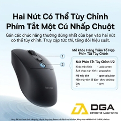 Chuột Không Dây Công Thái Học Baseus Editor EM2 (Bluetooth v5.3 & 2.4G Wireless Dual Mode, 45H, 4000 DPI, 300mAh, <30dB Quiet Clicking, Up to 250Hz Polling Rate)