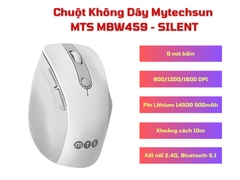 Chuột Không Dây Mytechsun MBW459 Silent: Chuột Bluetooth Dual Mode, Pin Sạc lên đến 30 Ngày