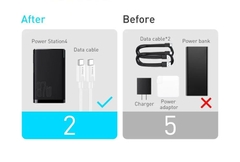 Sạc dự phòng tích hợp cóc sạc Baseus Power Station 4 Hybrid GaN công suất 10000mAh 87W  Power Bank Adaptor