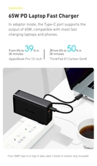 Sạc dự phòng tích hợp cóc sạc Baseus Power Station 4 Hybrid GaN công suất 10000mAh 87W  Power Bank Adaptor