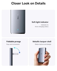 Củ sạc Baseus 65W GaN5 Pro Ultra-Slim siêu mỏng kèm cáp sạc 100W